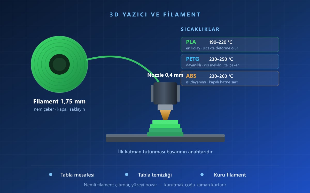 3D Yazıcı Ürünleri ve Filament Seçimi