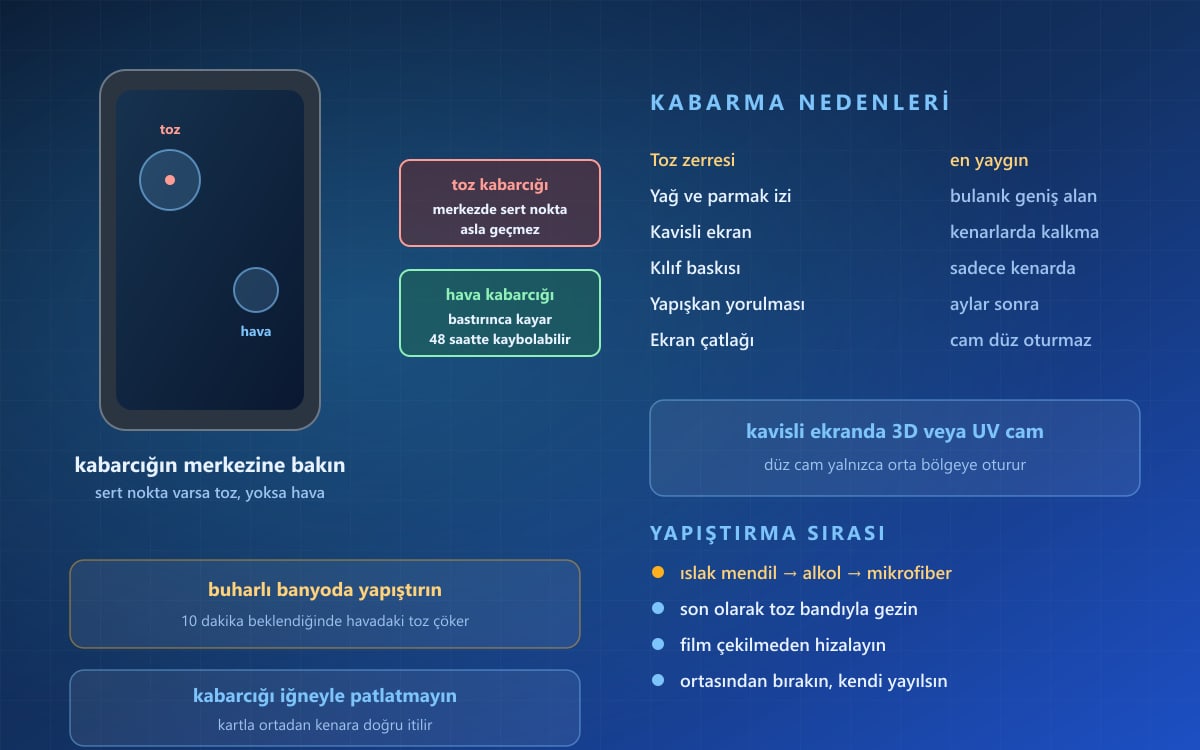 Ekran Koruyucu Neden Kabarır? Doğru Yapıştırma