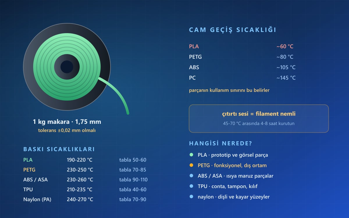 Filamentler Nelerdir, Nasıl Seçilir?