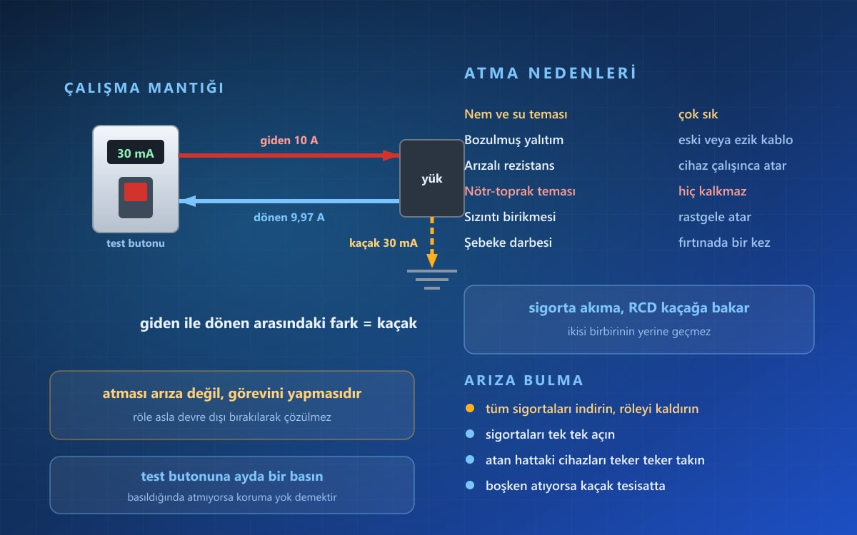 Kaçak Akım Rölesi Neden Atar? Adım Adım Arıza Bulma