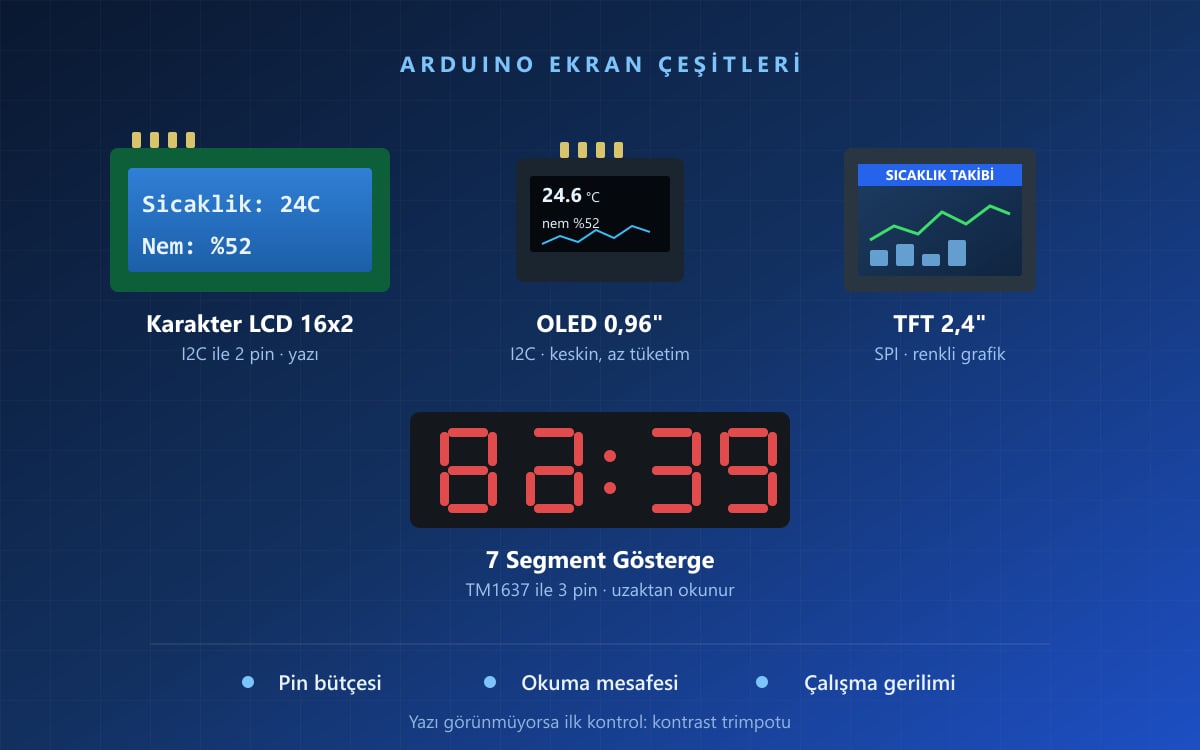 Arduino LCD ve LED Display Nedir, Nerede Kullanılır?
