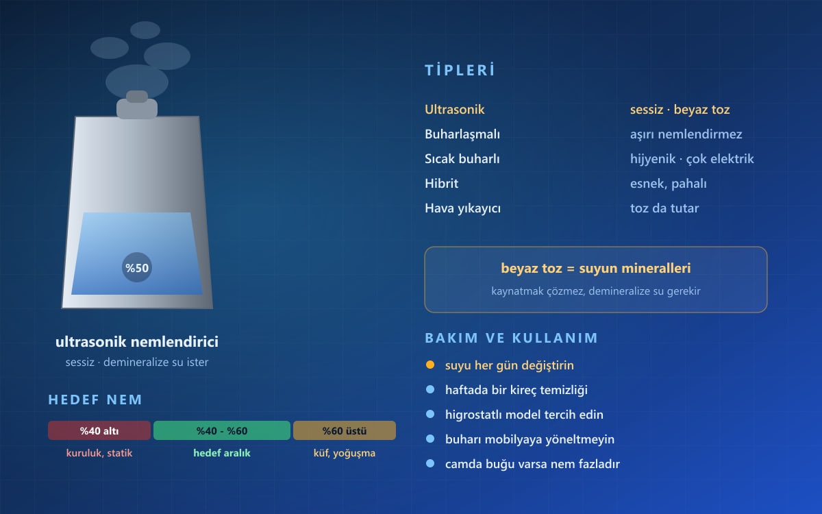 Hava Nemlendiriciler Nelerdir, Nasıl Seçilir?