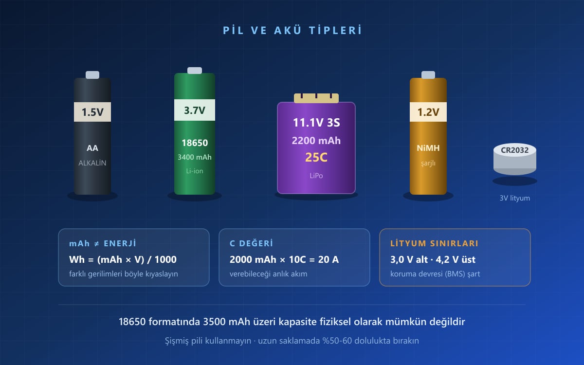 Piller ve Aküler: Tipleri ve Seçim Kriterleri
