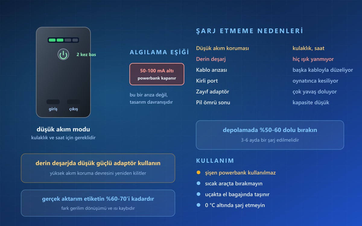 Powerbank Neden Şarj Etmiyor? Kontrol Adımları