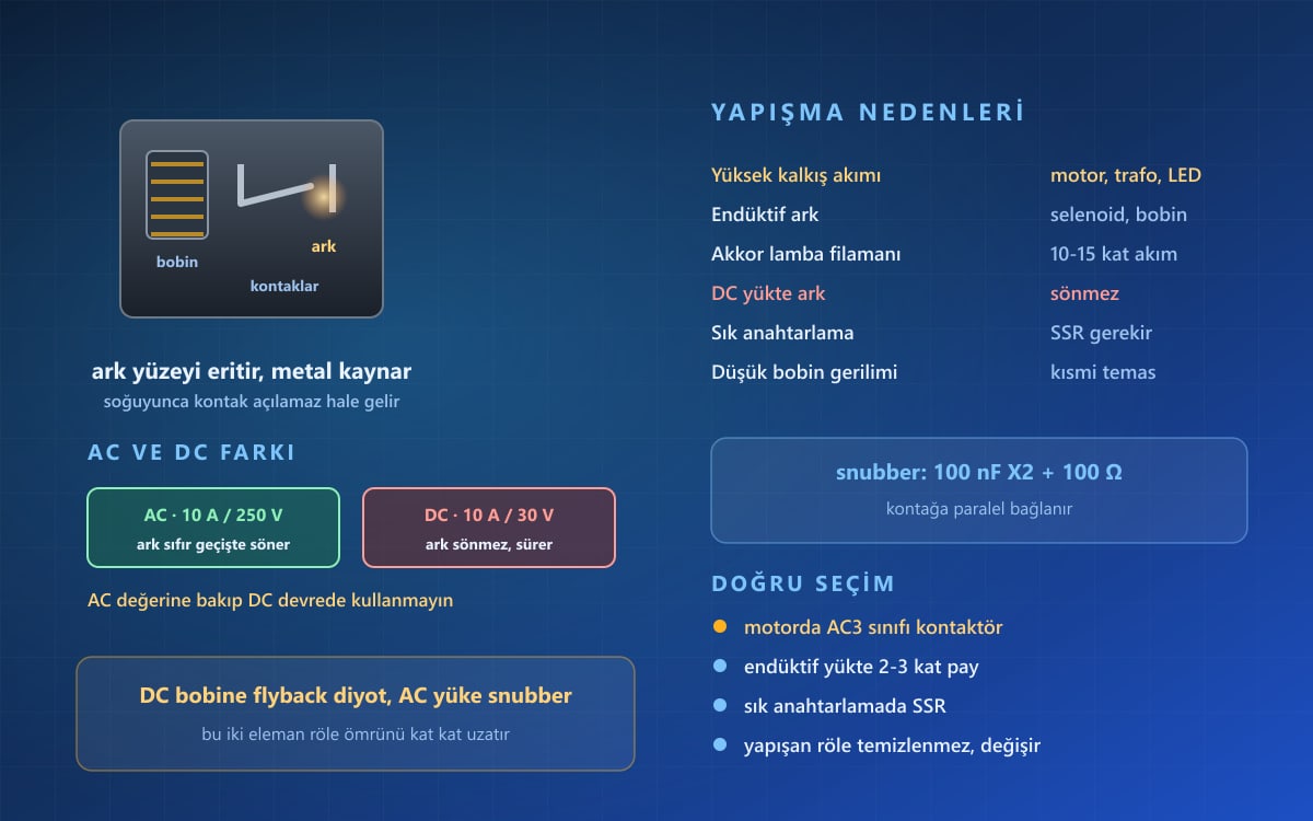 Röle Kontakları Neden Yapışır? Nedenleri ve Önlemi