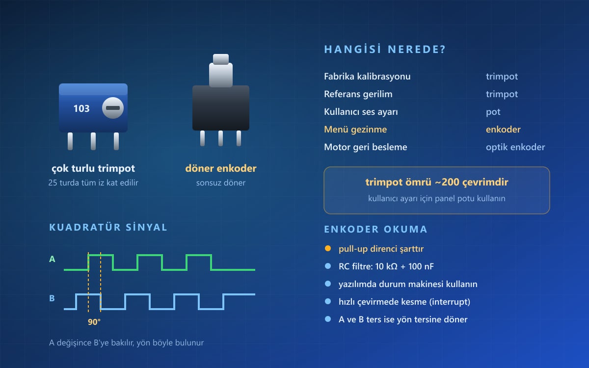 Trimpot ve Encoder Nedir, Nasıl Seçilir?