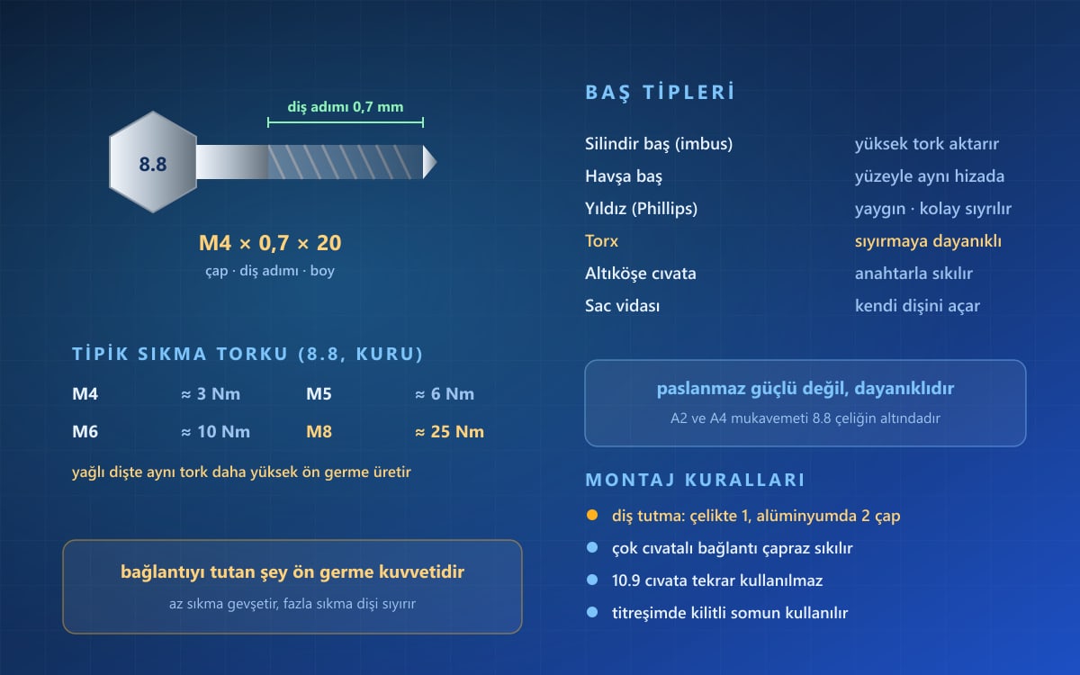 Vida ve Cıvatalar Nelerdir, Nasıl Seçilir?
